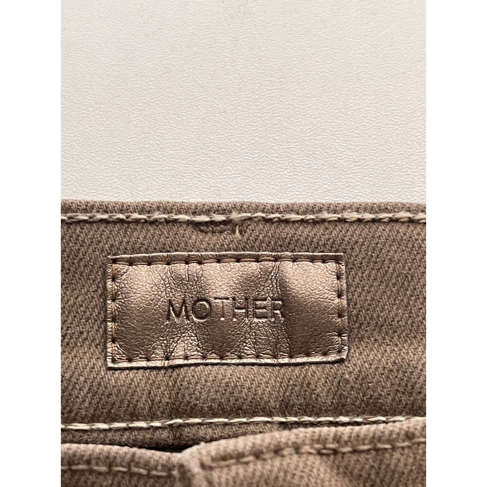 Mother The Insider Crop Step‎ Fray Jeans Capers Brown High Waisted Size 27 NEW - Picture 4 of 12
